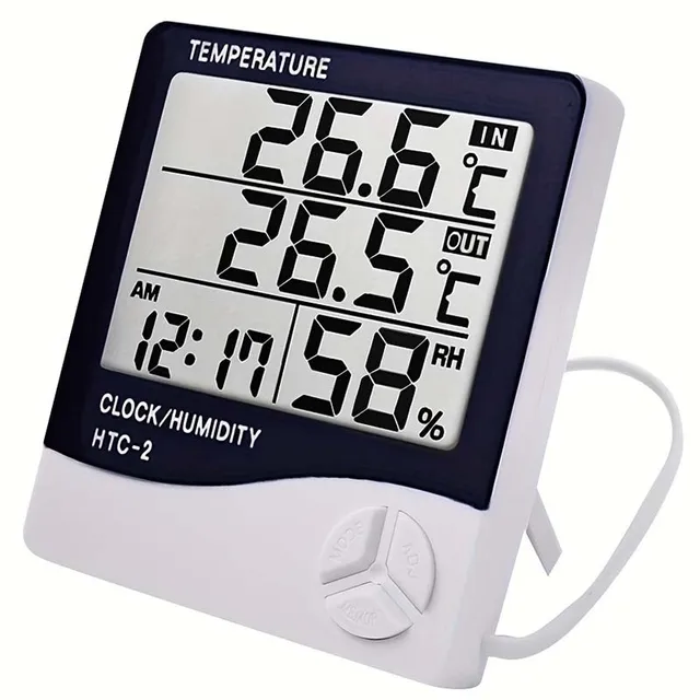 LCD Cyfrowy termometr Higrometr Pokój wewnętrzny Elektroniczny miernik temperatury i wilgotności Czujnik Stacja pogodowa dla domu