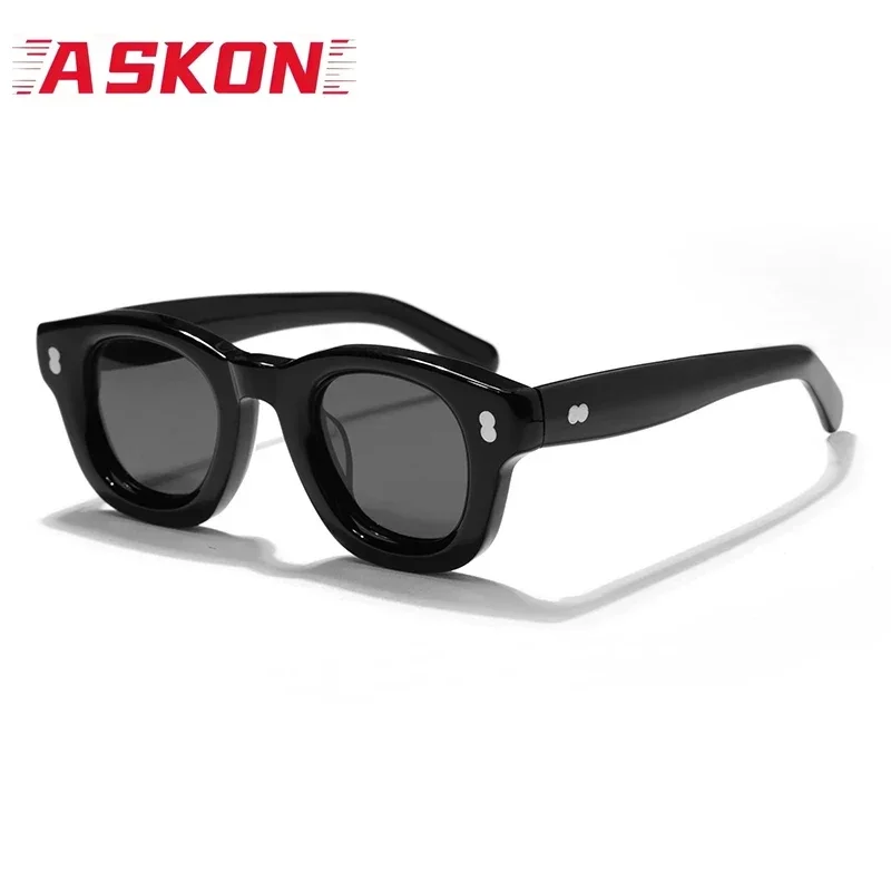 Thick Fashion Retro Acetate Round Sunglasses Man Handcraft Women Fashion Classic Glasses Woman UV400 Outdoor Custom Engraving