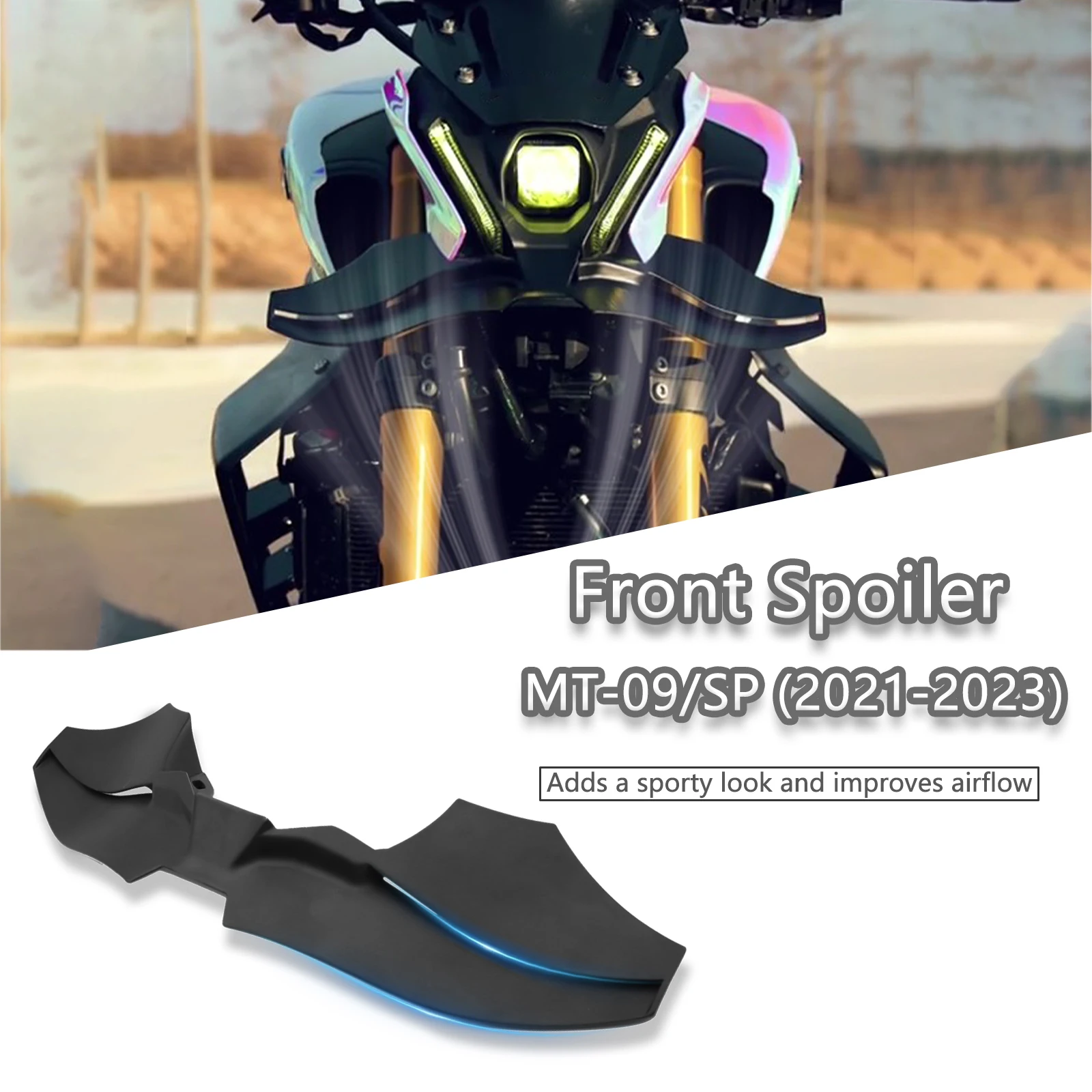 

For MT-09 MT09 SP 2021 2022 2023 Motorcycle Carbon Downforce Naked Frontal Spoilers Winglet Aerodynamic Wing Front Spoiler Kit