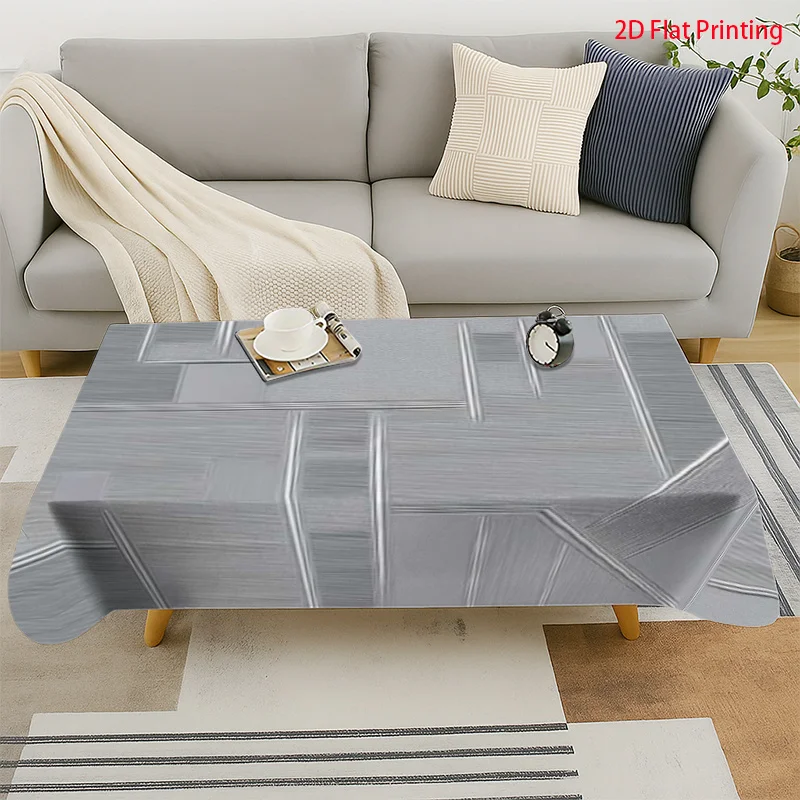 One rectangular tablecloth in multiple sizes. Durable and high-quality tablecloth with modern geometric patterns.