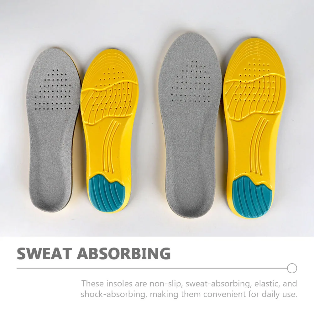 

Heightening Insoles EVA Slow Rebound Sponge Shock Absorbing Pads Sports Shoes Sweat Absorption Non Slip Durable Elastic Foot