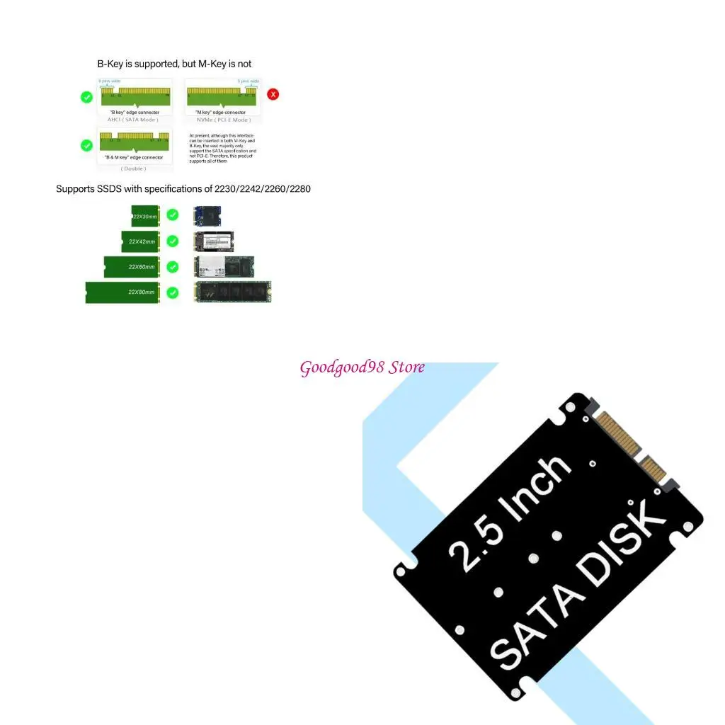 

M.2 B Поддержка адаптерной карты ключа 2230 2242 2260 2280 Hard Disk B Ключ к плате преобразователя адаптера W8EC