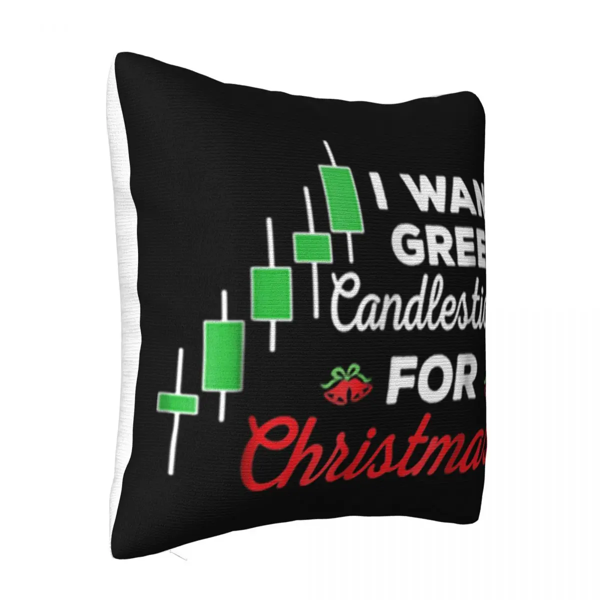 Official Funny Christmas Stock Market Trading Candlesticks Party Top Quality Personality Pillow Case