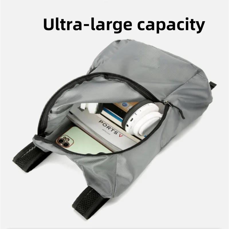 Outdoor Camping Foldable Ultra-Thin Waterproof Nylon Hiking Backpack, Ultra Lightweight Packable Cycling Backpack for Men and W