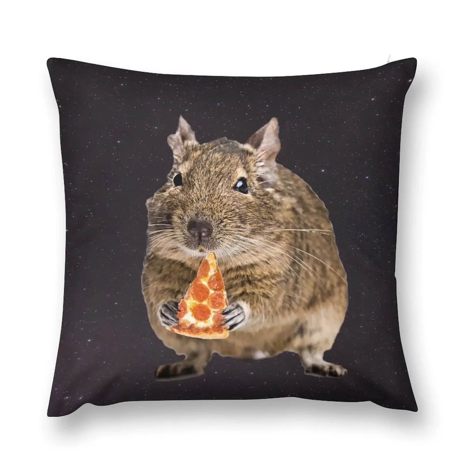 Degu loves eating pizza Throw Pillow Plaid Sofa luxury home accessories covers for pillows pillow