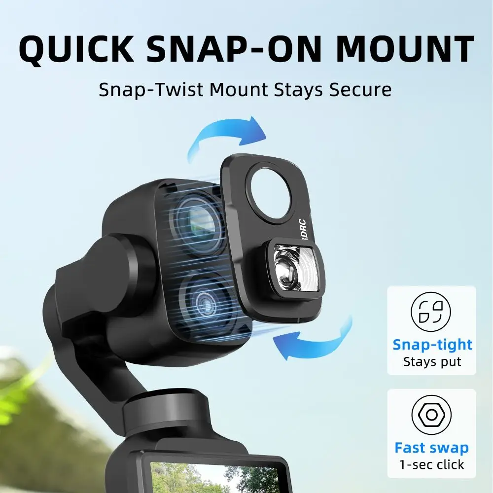 Optical Glass Wide-angle Lens FOV to 110° HD Wide Angle Filter Quick-Release Anti Scratch for DJI Osmo Pocket 4P