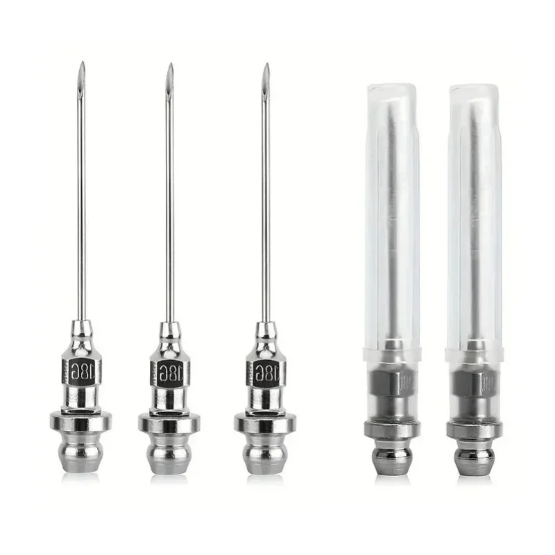 5pcs Grease Needles, Mini Bearing Grease Needle Nozzle Portable Removable Needle Air Nozzle Grease Tool For Ball Joints