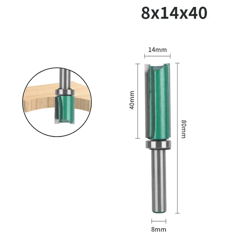 Milling Cutter Router Bit 8mm Shank Double Edge With Bearing Woodworking Double-edged Power Tools High Quality