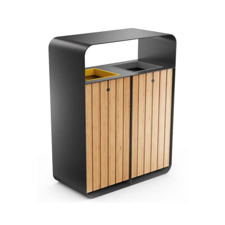 

Hotel Dustbin Floor Bin Factory Trash Can Public Rust-resistant Heavy-duty Metal Recycling Bin Metal Can Trash Can