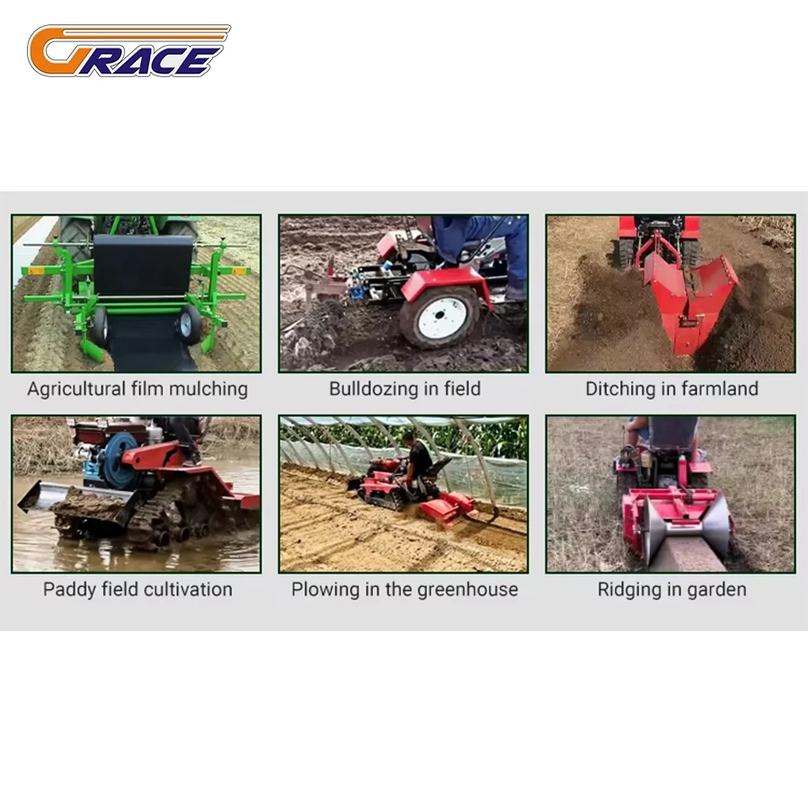 سعر خصم المصنع بيع صغير 60HP 80HP 100HP محراث طاقة الديزل المزارعين آلة الزراعة الزراعية جرار زاحف #4