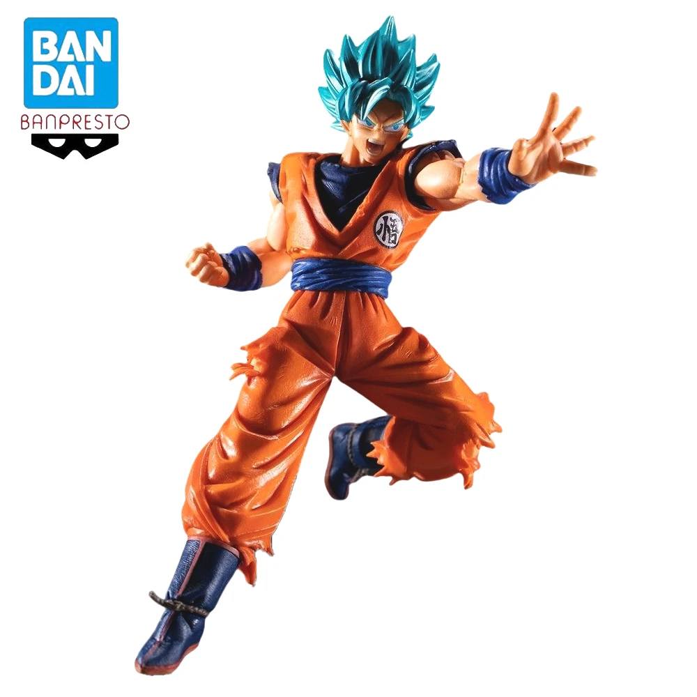 

Dragon Ball 16CM Son Goku Anime Figure Super Saiyan Blue Bandai Genuine Banpresto Action Figure Boxed Collection Model Toys Gift