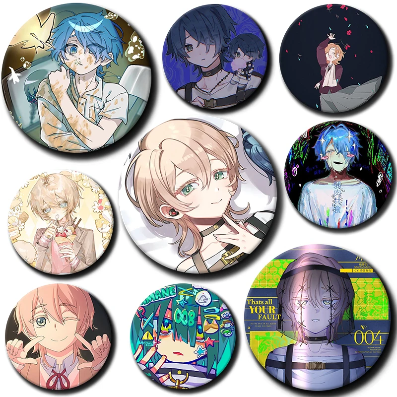 58mm 1PC Anime Milgram Badge Pins Creative Brooch for Bag Clothing Decoration Jewelry Accessories for Fans Collection Gifts