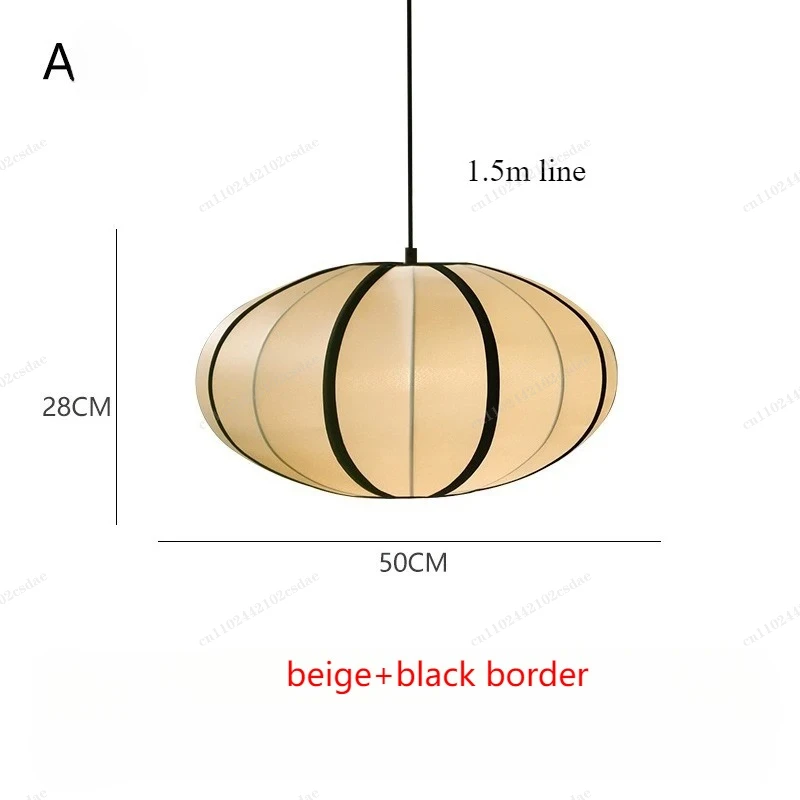 Japanse stijl middeleeuwse kroonluchter woonkamer huisdecoratie slaapkamer lantaarn zijden Zen hanglamp