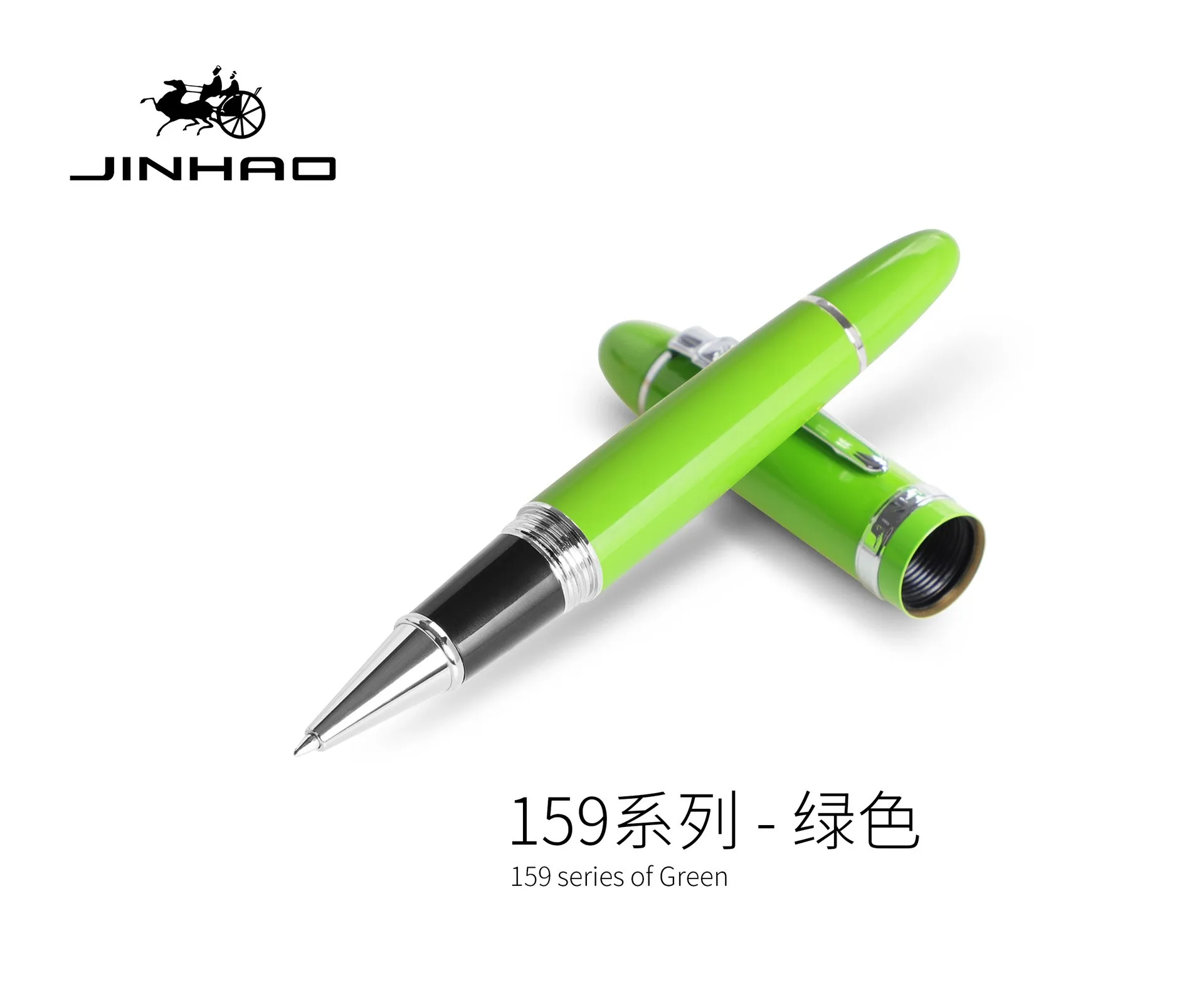 Thương Hiệu Chất Lượng Cao Jinhao 159Y Tháp Bóng Lăn Cổ Thụ Bút Kim Loại Vít Nắp Bạc Kẹp Mực Đen CuGan Đồ Văn Phòng Quà Tặng