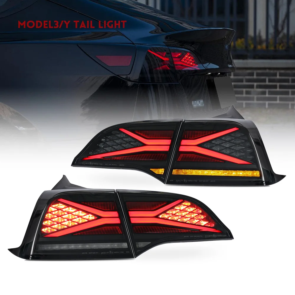 US EU Version Aftermarket Tail Lights for Model 3 Model Y 2021