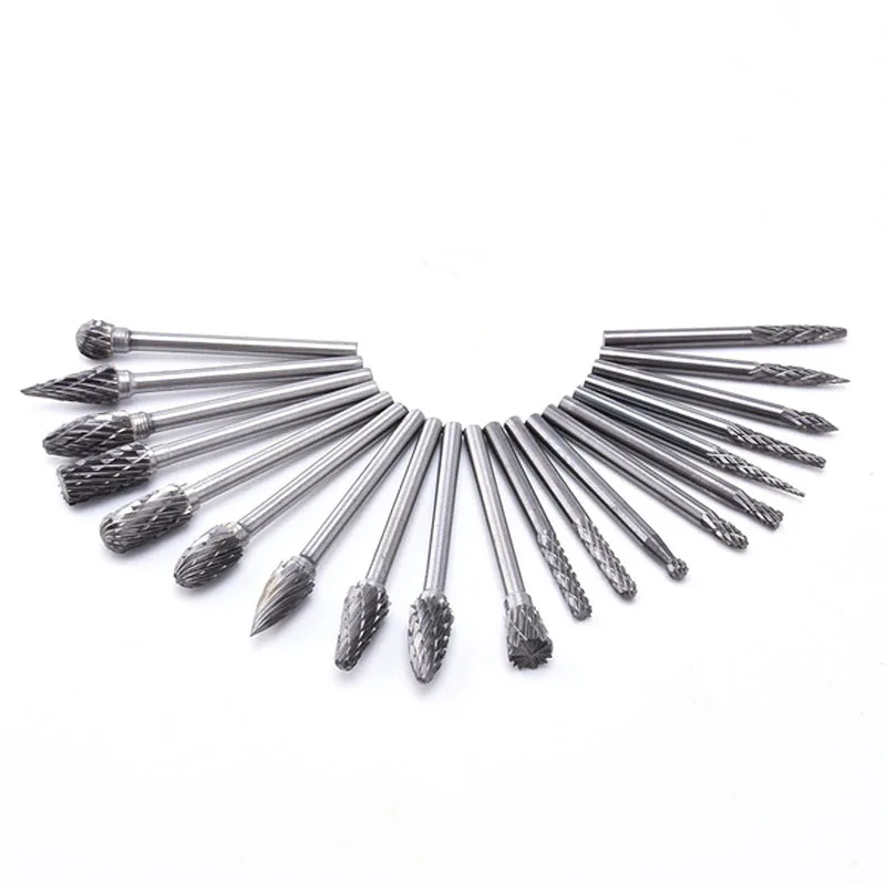 3X3mm Carbide Rotary File 3 * 6mm Tungsten Steel Grinding Head Single and Double Grain Mixed Set Tool