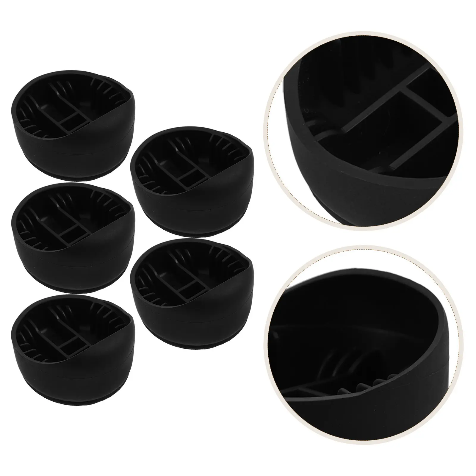 5Pcs Chair Foot Protectors Felt Furniture Caster Cups Non-Slip Wheel Stoppers Noise Reduction Floor Scratch Guard for Desk Chair
