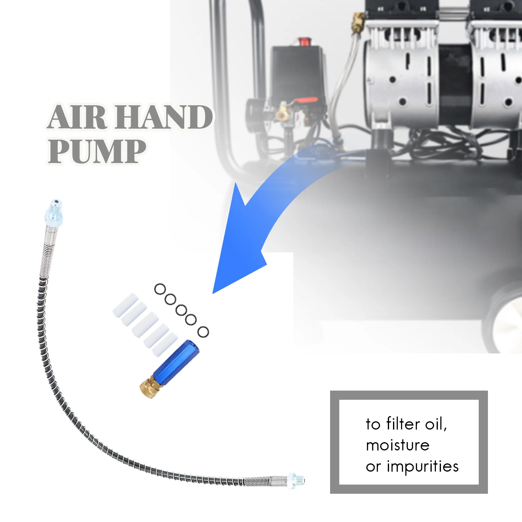 Air Compressor Connecting Pipe Air Filter M10X1 Oil Water Separator 30Mpa / 300Bar / 4500Psi