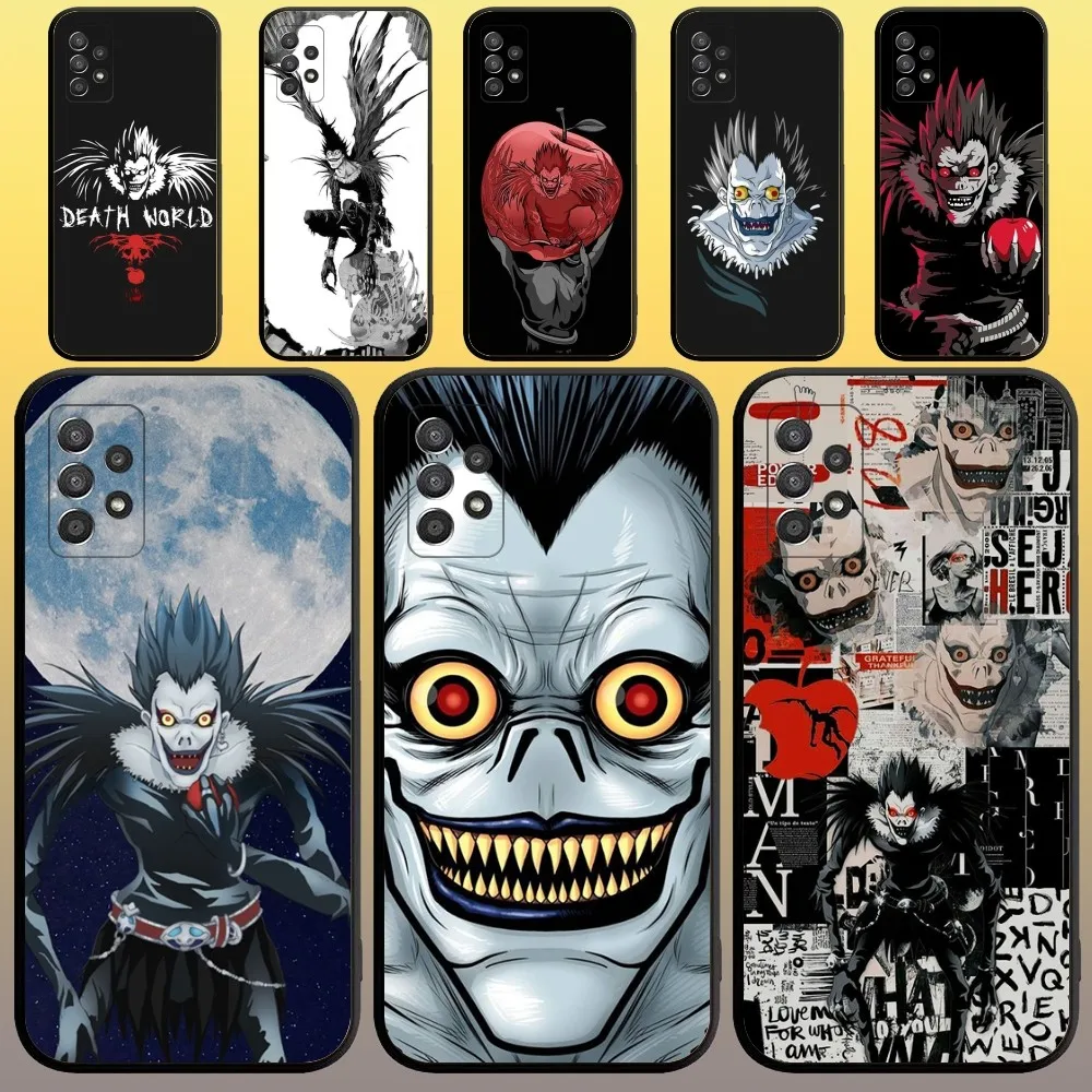 N-Note Ryuk D-Death Comic Phone Case for SamsungA 91,80,73,72,71,70,53,52,51,42,41,40,32,31,30,22,21,20,13 S 4G 5G Black Case