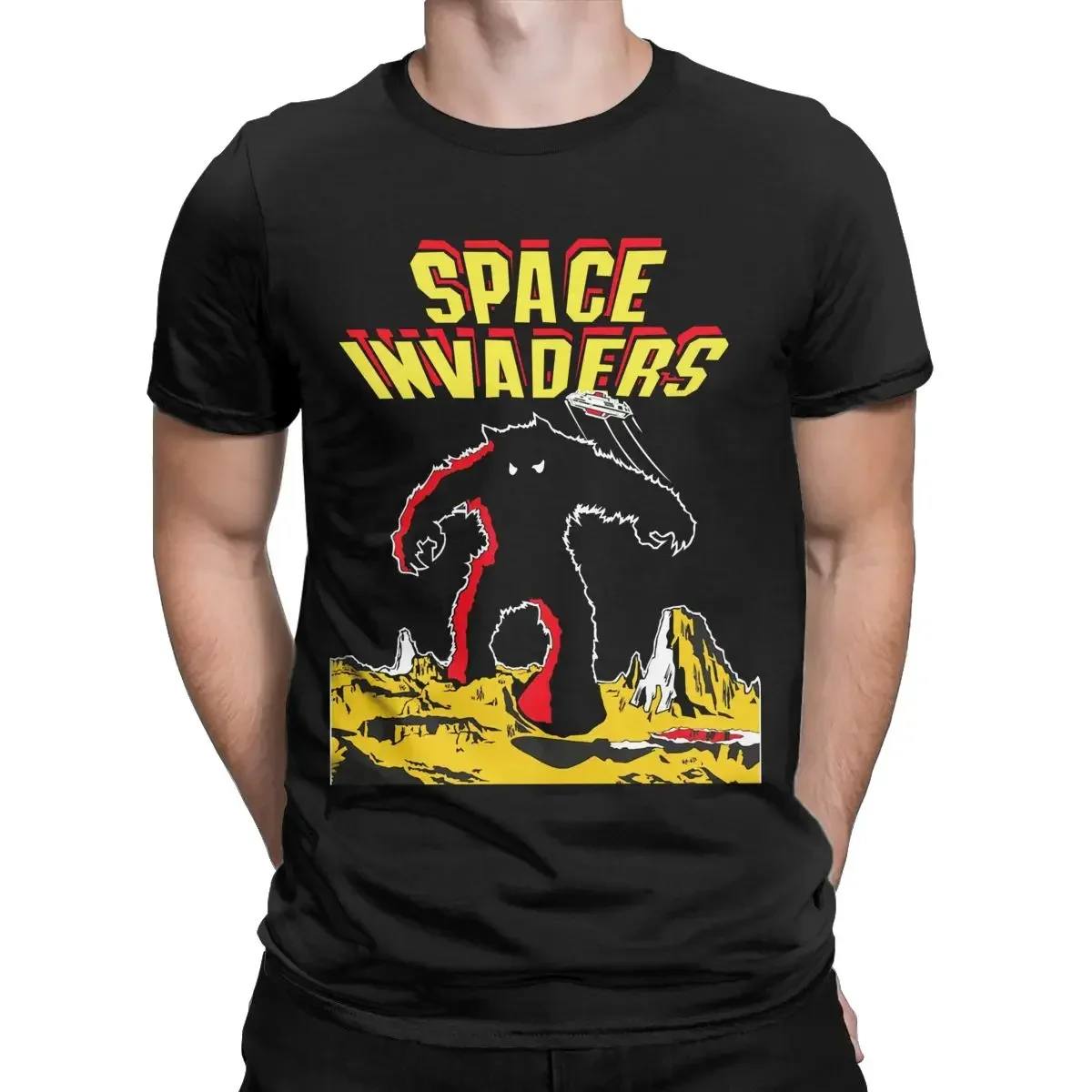 100% Cotton T Shirt Mod.13 Arcade Space Invaders Video Game Juego Retro Vintage 80s Gaming Console Aliens 8-Bits Gamer Camiseta