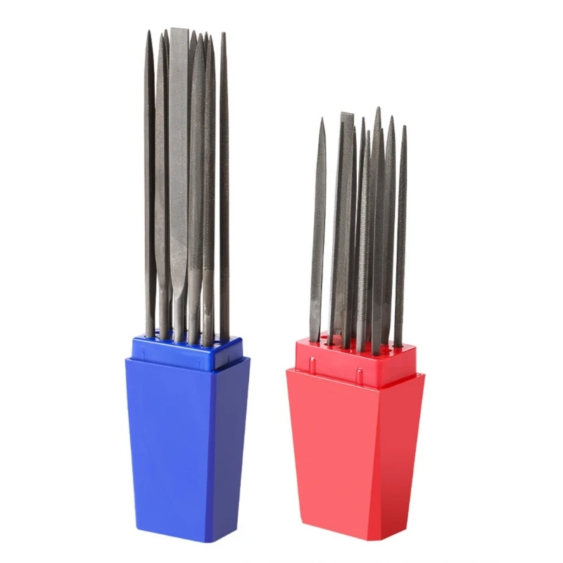 10Pieces Multipurpose Needle File Collection Jewelry Designing Tool Comes with Protective Case Jewelry Polishing Files