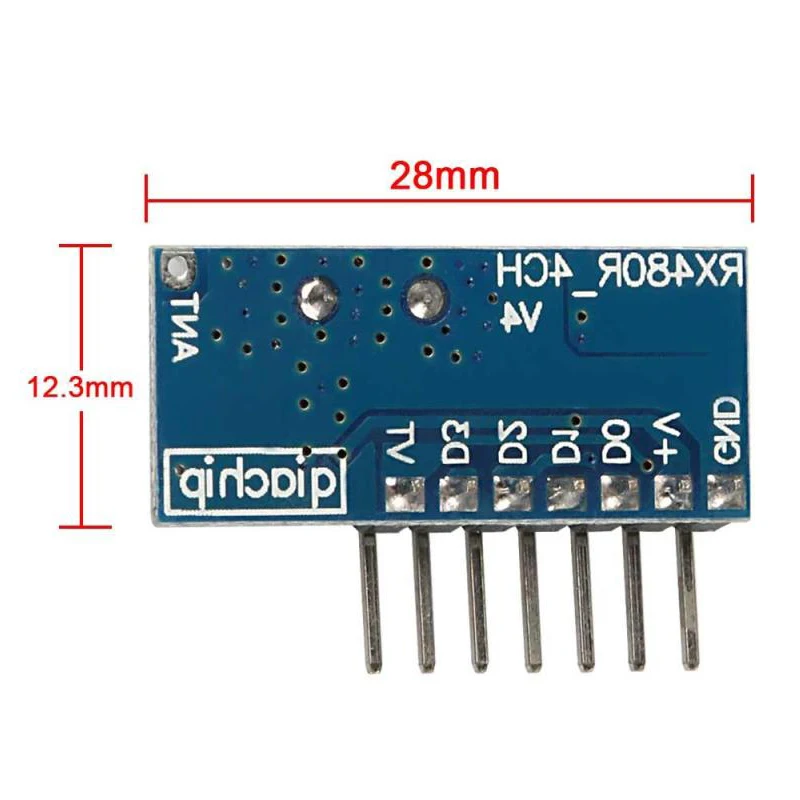 QIACHIP 10PCS 433 Mhz RF Receiver Learning Code Decoder Module 433Mhz Wireless 4 CH Output For Remote Controls 1527 2262 Encodin