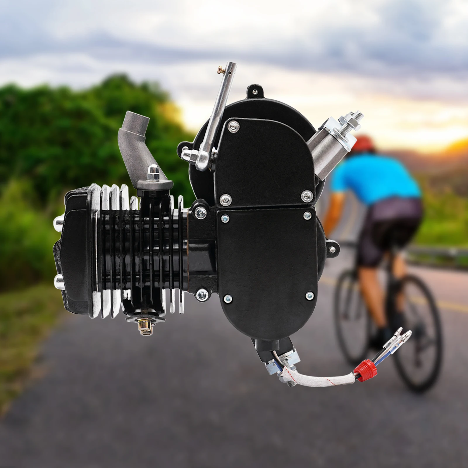 

80CC 2-Stroke Petrol Gas Motor Engine Bike Single Cylinder Air-cooled Engine CDI for Bicycle Motorized 1.85KW 1.65HP 5500RPM