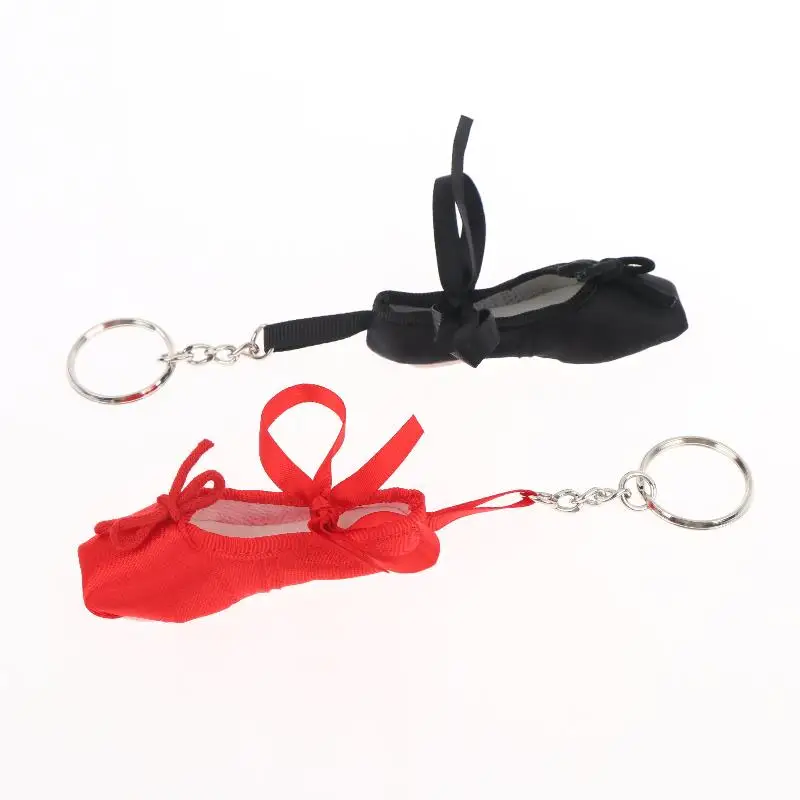 Taschenanhänger Ballettschuhe Schlüsselanhänger Handy-Charm Handgefertigter Mini-Ballettschuh-Anhänger Eleganter Schlüsselring Ballettschuh-Schlüsselhalter – Detail 3