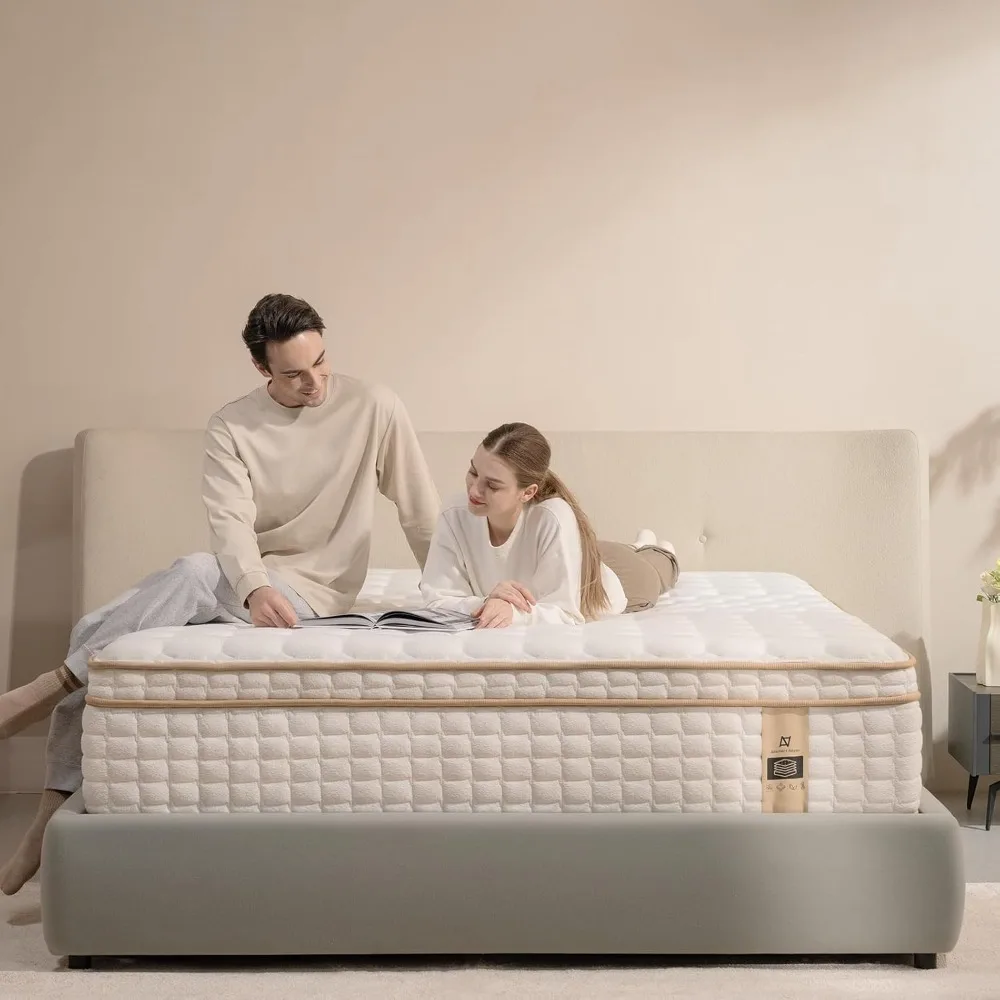 full size mattress,12 inch hybrid full mattress in a box with memory foam and pocket spring for pressure relief & comfort sleep