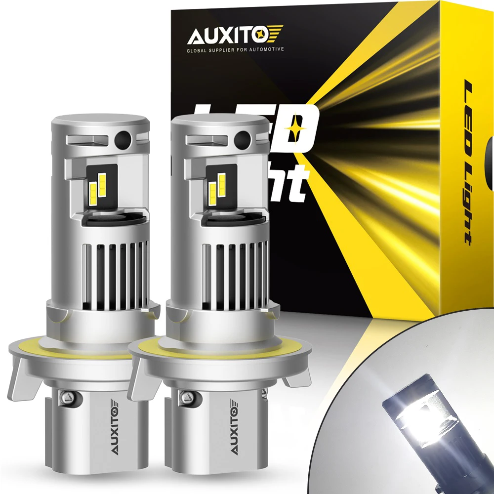 2Pcs AUXITO Canbus 9008 H13 LED Headlights High and Low Beam Turbo Bulb For Ford F150 Escape Lamps 100W High Power White 6000K
