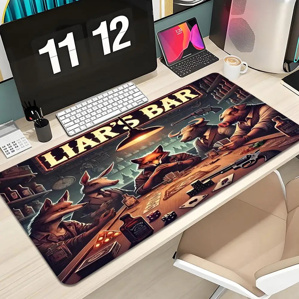 

game Liars Bar Mouse Pad Keyboard Mousepad large 1200X600 mm Desk Mat PC Gamer Office Carpet Home Table pad