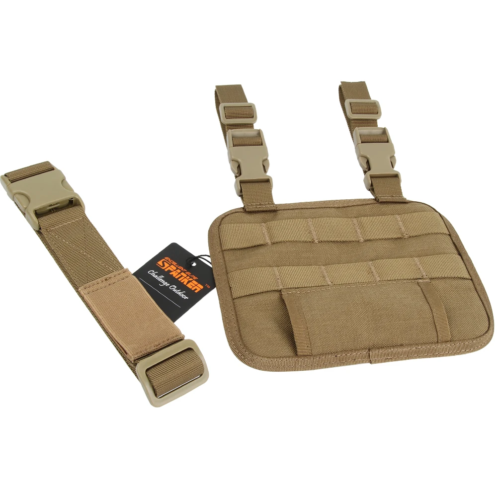 Universal Drop Leg Panel with Pistol Mag Pouch Combination Thigh Platform Tactical MOLLE Hunting Paintball Panel Mag Bags Set