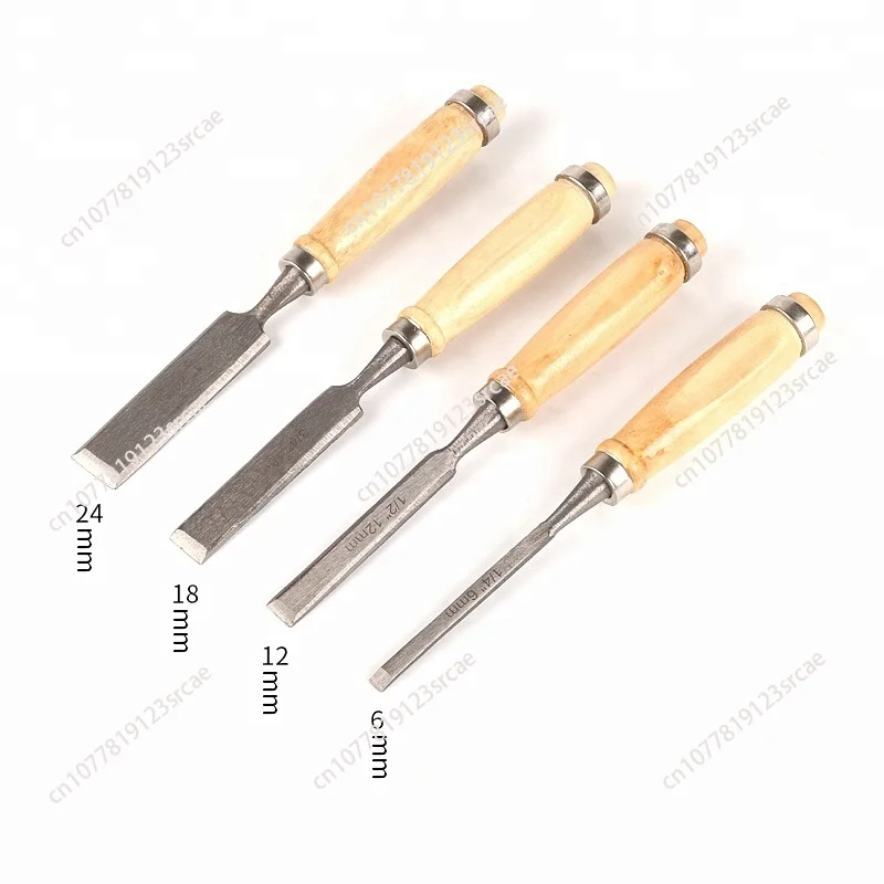 4Pc/Lot 4pc 45# Steel  Wood Chisel  Scorper   Carving Tools Woodcut Art Artist Carpenter Chip Carpentry Mortise