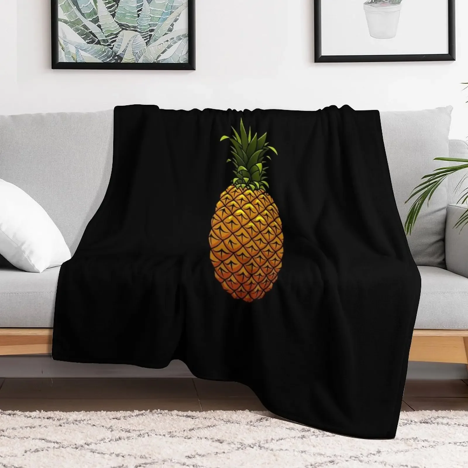pineapple Throw Blanket Summer Cool Breathable Blanket for Sleeping