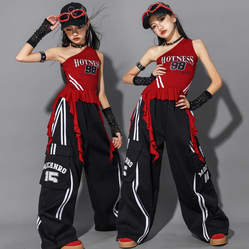 طفل الفتيات ملابس الرقص مجموعة الطفل مرحلة الأداء مجموعات الاطفال ملابس الدعاوى طفل فتاة سترة أعلى + السراويل الطويلة أسفل حجم 4-14Y