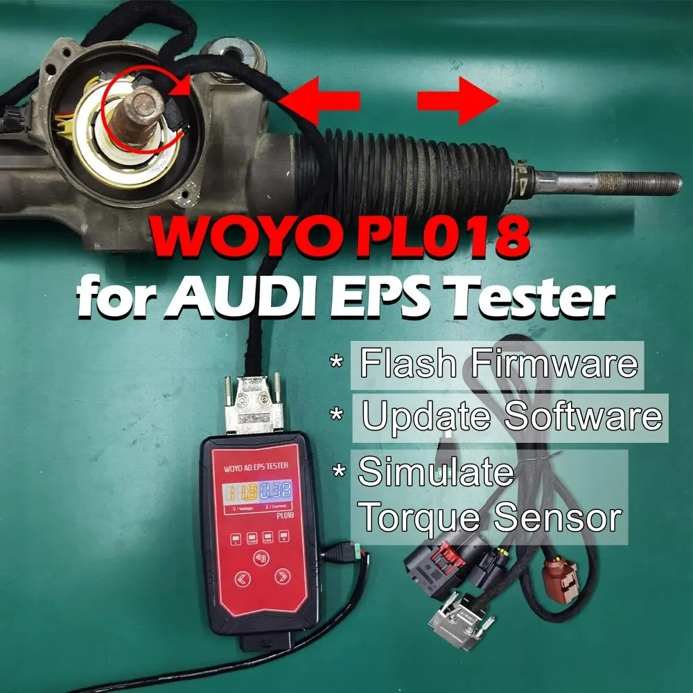 WOYO PL018 Steering Wheel Tester For Audi A4 A5 A6 Q5 Q7 EPS Simulator Automotive Workshop Car Diagnosis Tool