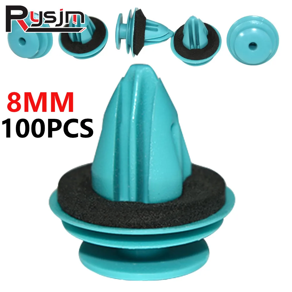 100 stücke Grün Nylon Halte Clip für Toyota Stoßstange Tür Schnalle Auto Fahrzeug Retainer Verschluss Niet Auto Innen Zubehör