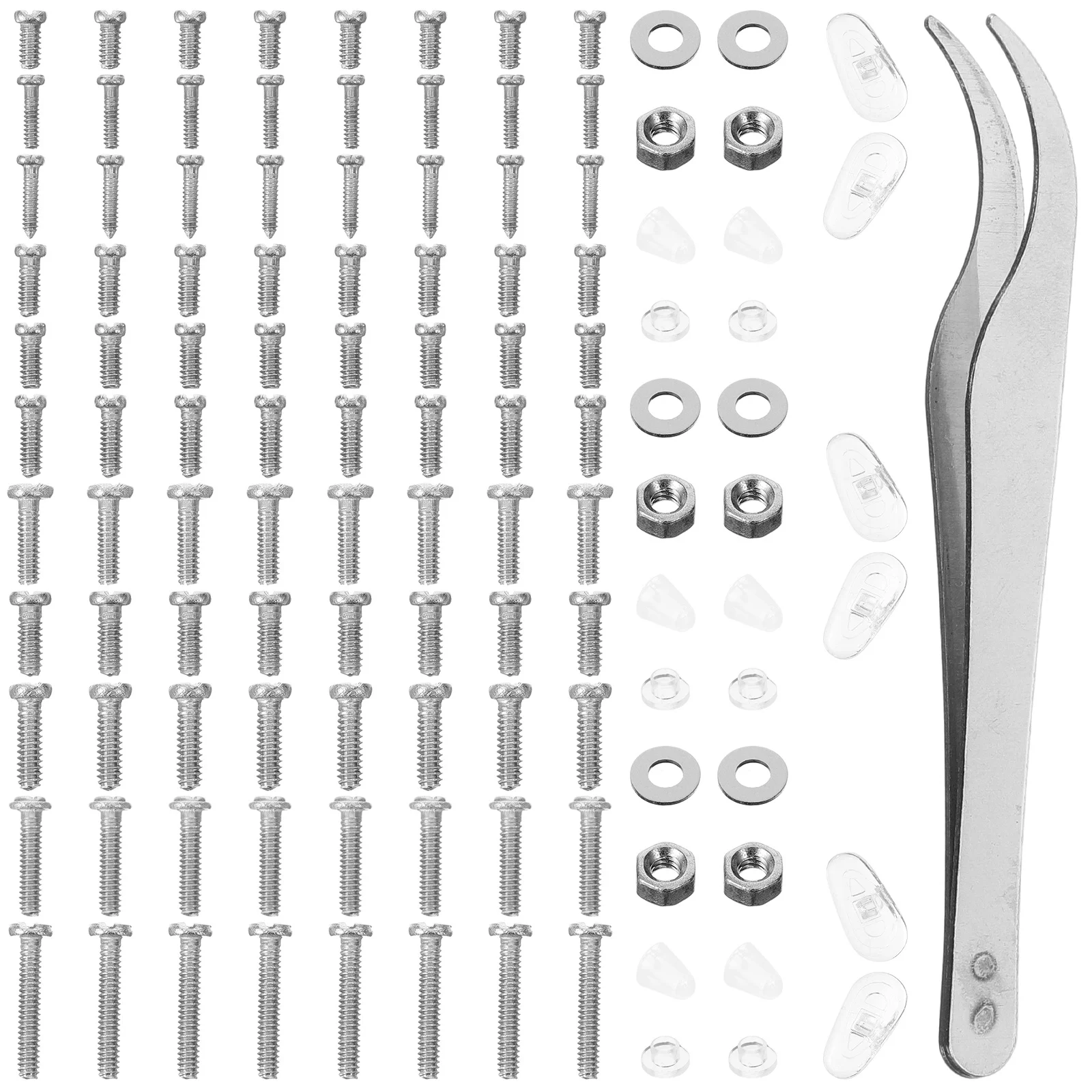 

1Set Glasses Nose Pads Repair Kit Eyeglass Nose Support Pads Screws DIY Glasses Repair Travel Kit Frames Sunglasses
