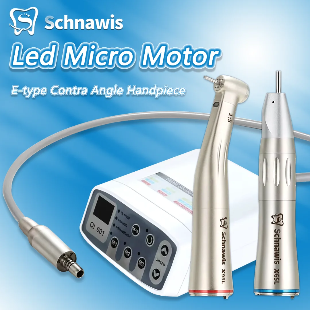 Dental Led Micro Motor Electric Grading Machine Internal Water Spray E-type Contra Angle Handpiece Brushless Dentist Equipment