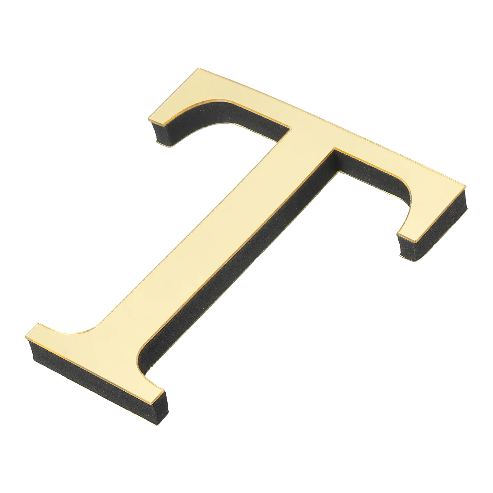 10 cm 3D-Spiegel-Acryl-Wandaufkleber, 26 englische Buchstaben, Wandaufkleber, selbstklebende Wandkunst, Wandbild, Zuhause, Party, Hellgold