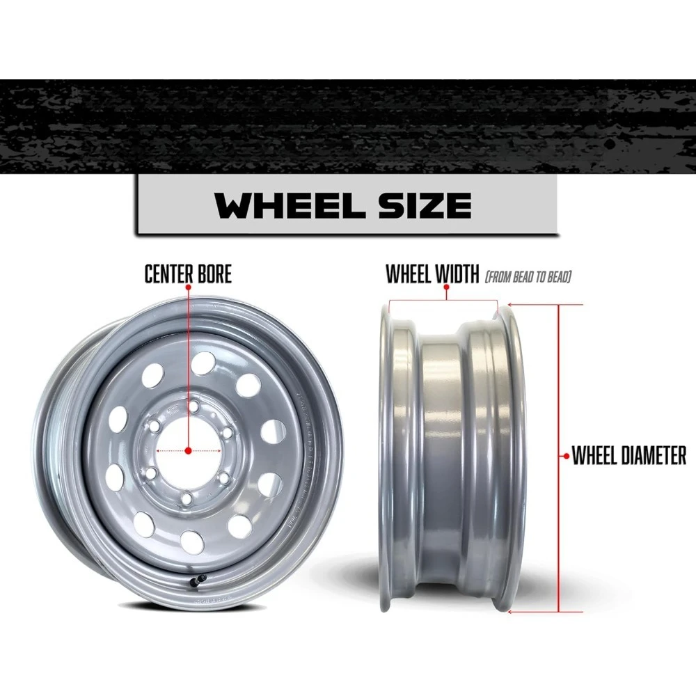 Store Best-Sellers Aluminum Trailer Wheel 14X5.5 14 Inch Black Rim 5 Lug 4.5 Inch Bolt Pattern