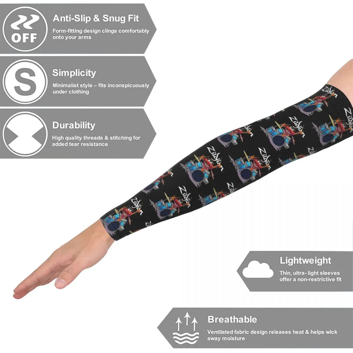 

Животное Барабанщик Маппеты Шоу Рукава Мужчины Женщины Солнце УФ-защита Татуировки Прикрытие Спорт Охлаждение Велоспорт