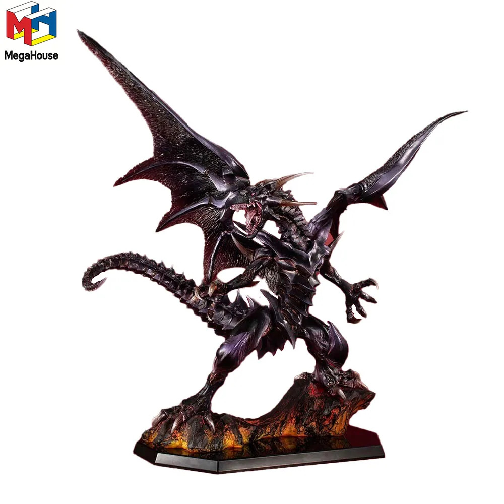 In Stock Original MegaHouse Art Works Monsters Yu-Gi-Oh! Duel Monsters Red Eyes Black Dragon Holographic Edition Anime Figure