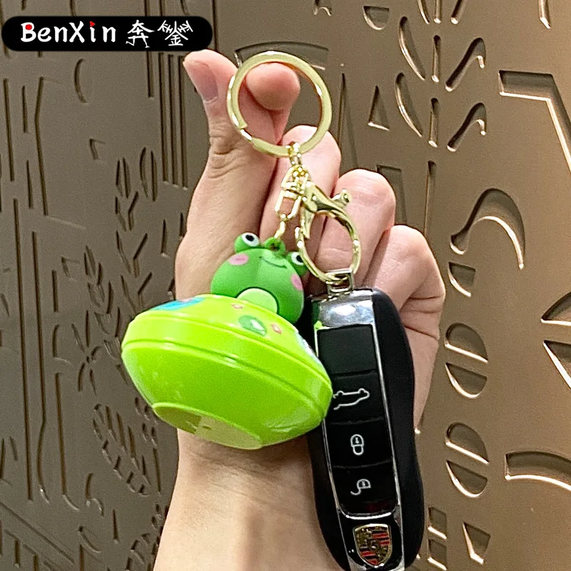 مينسو الإبداعية الكرتون الضفدع الغزل، الفريسبي، المفاتيح، قلادة حقيبة مدرسية، هدية رائعة للسيارة، قلادة سلسلة المفاتيح