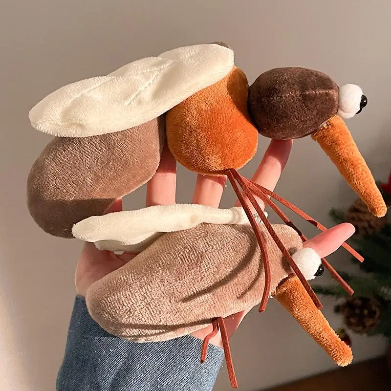 Whimsical Weird Cute Mosquito Plush Hanging Accessory Soft Plush Fabric Insect Keyring Portable Lightweight Bag Pendant