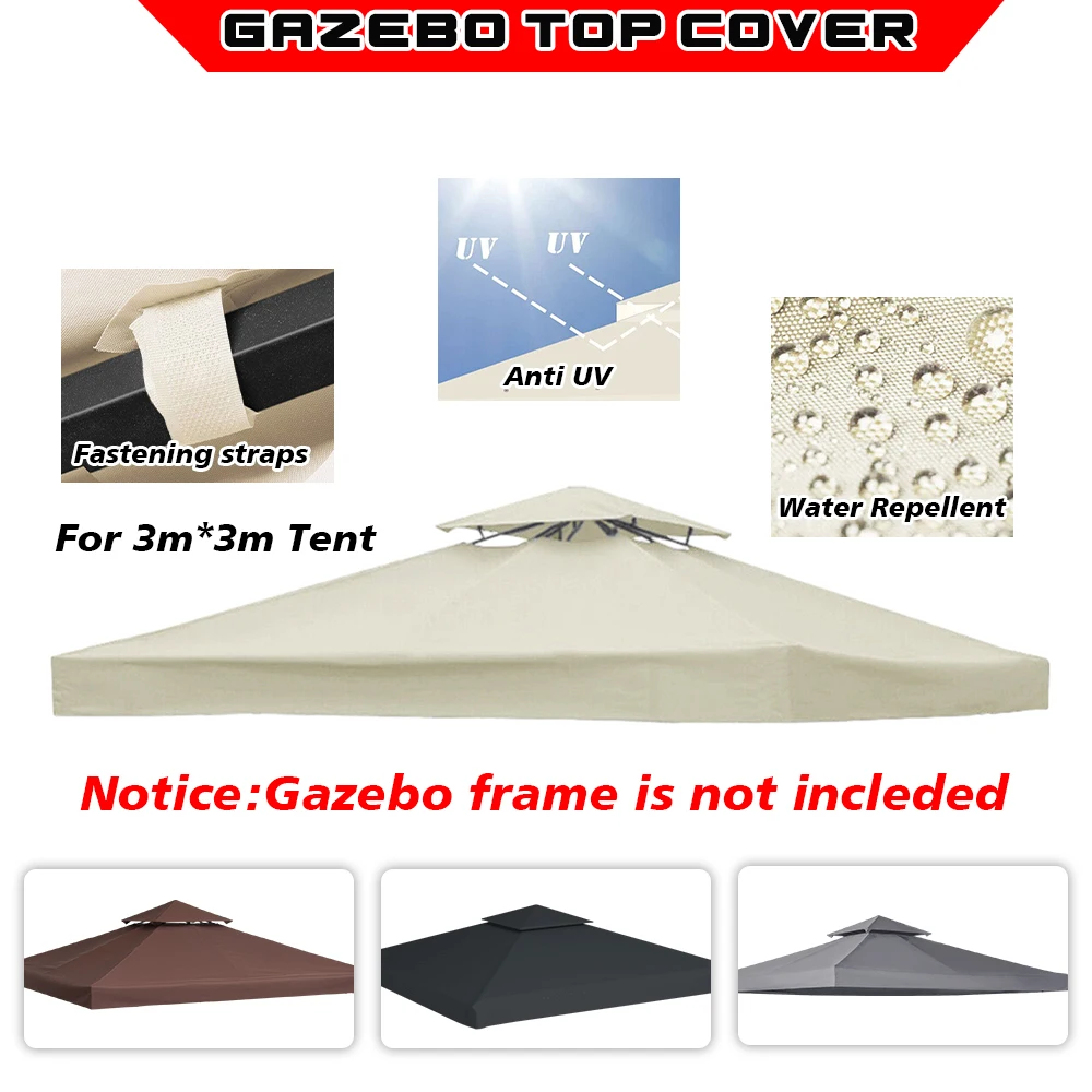 

Frameless Sunshade Canopy Cover UV Protection Home Garden Patio Awning Tarpaulin Outdoor Gazebo Top Replacement Cover