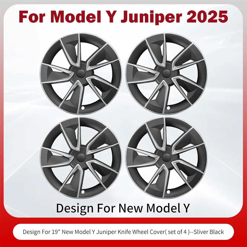 

For Tesla Wheel Cover 19 inch Hubcaps Set of 4 Model Y Juniper 2025 for Tesla Wheel Cover 4PCS Replacement