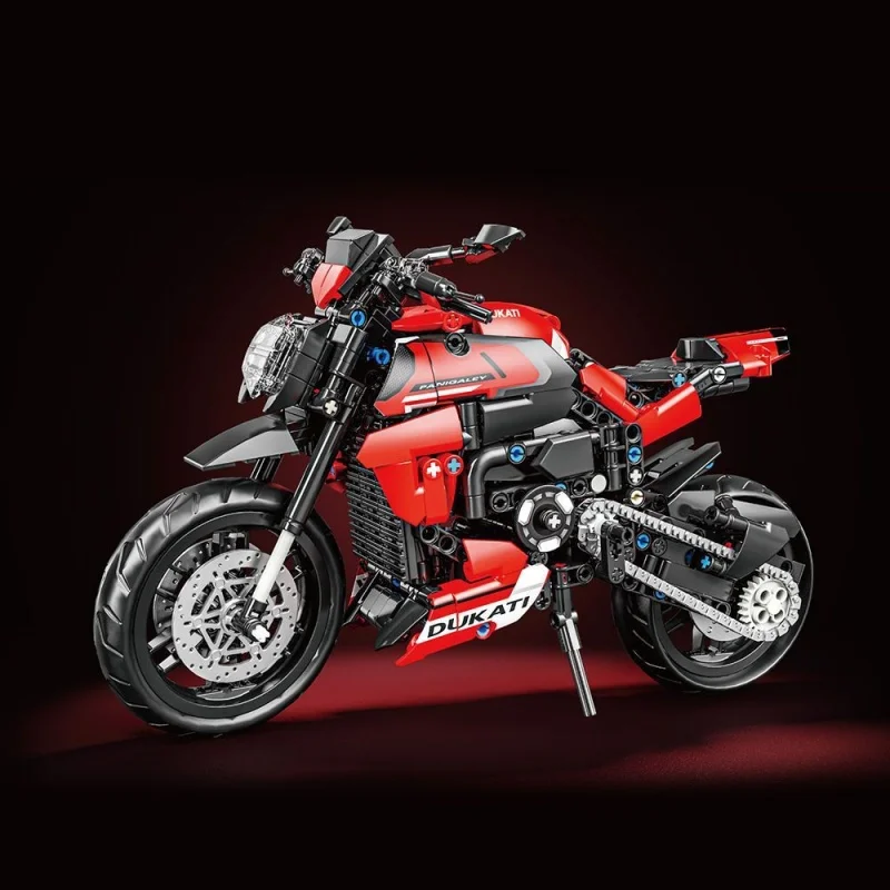 Mechanical Assemble Ducati Motorcycle Building Block Model High Difficulty Adult Collection Display Ornament