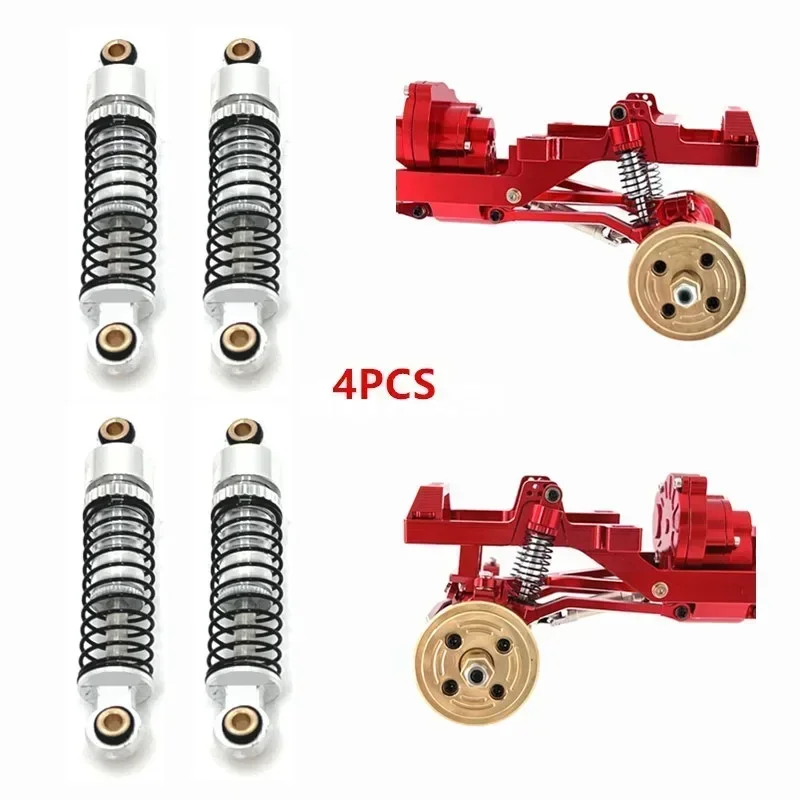 FMS 1/24 FCX24 Remote Control Car Upgraded Metal Oil Shock Absorbers - Adjustable Softness & Hardness for Better Performance