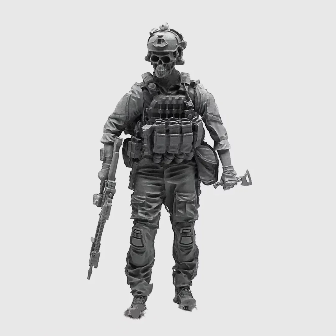 Resin Model Figure, 1/35 Scale Navy SEALs Single Person, GK, Unassembled and Unpainted Kit, 3D DIY Toy